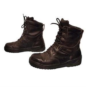 Rocky Black Leather Lace-Up Combat Boots Men's Size 10M, Made In U.S.A.